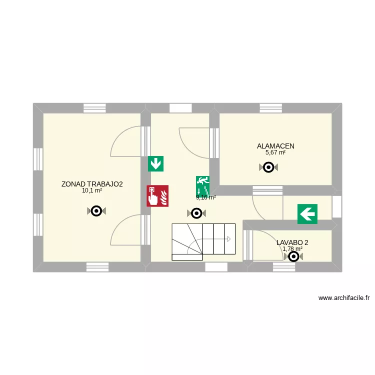 PLANTA 1. Plano de 4  y 27 m²