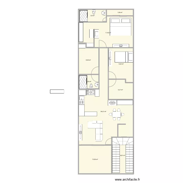 PISO 3(2). Plano de 10 y 102 m² PISO 3(2). Plano de 10 y 102 m²