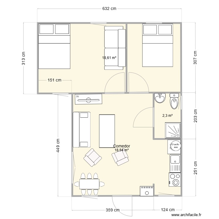Casa Madera . Plano de 0 habitación y 0 m2