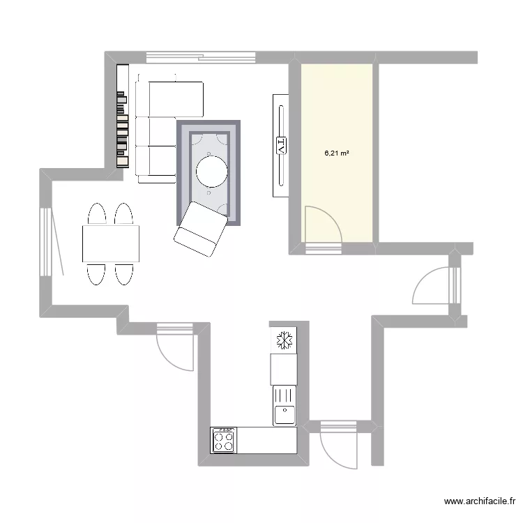 Zadatak 2. Plano de 1  y 6 m²