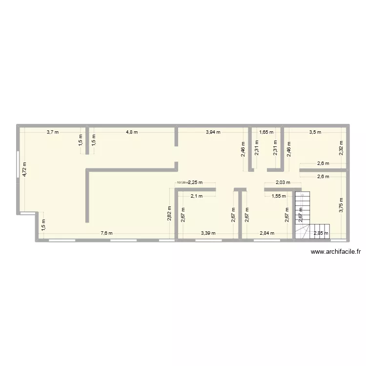 casa piso 1. Plano de 1 Sala y 108 m² casa piso 1. Plano de 1 Sala y 108 m²