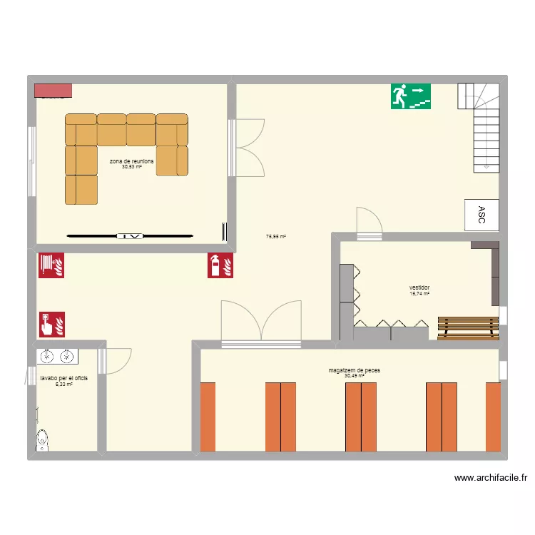 planta de arriba. Plano de 