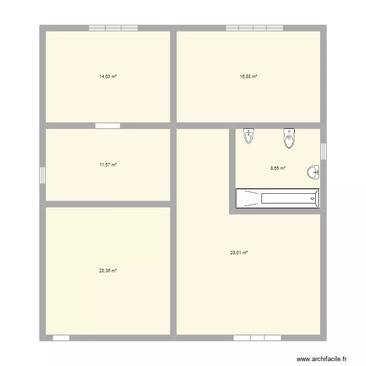 Pascual Veiga. Plano de 6 y 100 m² Pascual Veiga. Plano de 6 y 100 m²