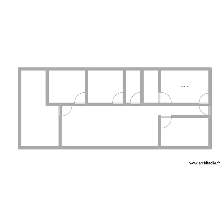 casa posiciones de las lamparas. Plano de 8  y 77 m²