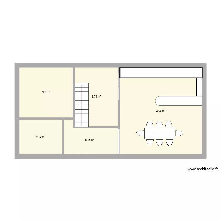 CASA 2 BAJO. Plano de 5  y 53 m²