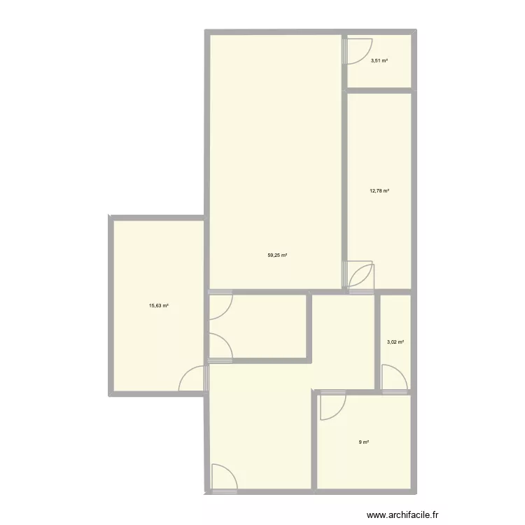 Saavedras. Plano de 6  y 103 m²