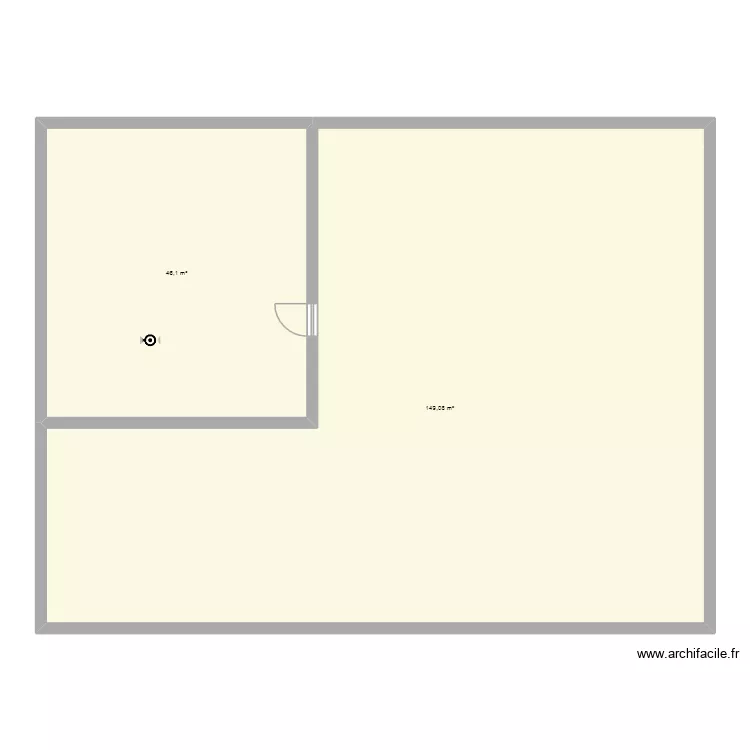 empresa 2. Plano de 2 habitaciones y 195 m²