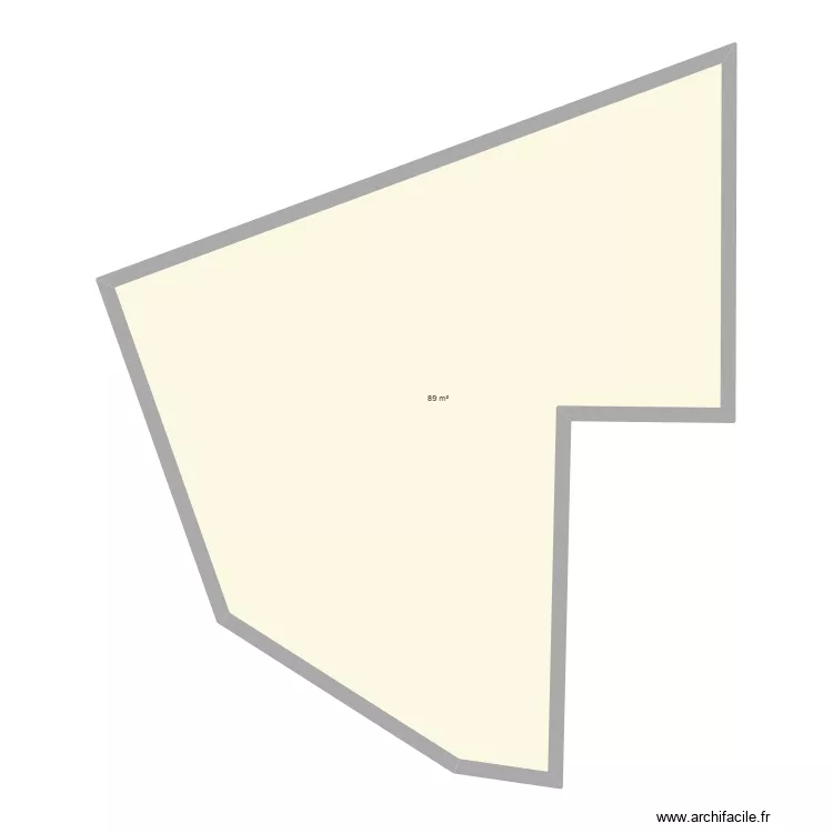 zona 6. Plano de 1 habitación y 89 m²