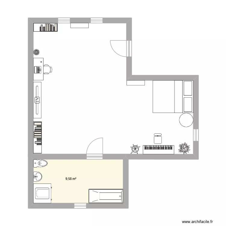 Mi habitacion. Plano de 1 y 10 m² Mi habitacion. Plano de 1 y 10 m²