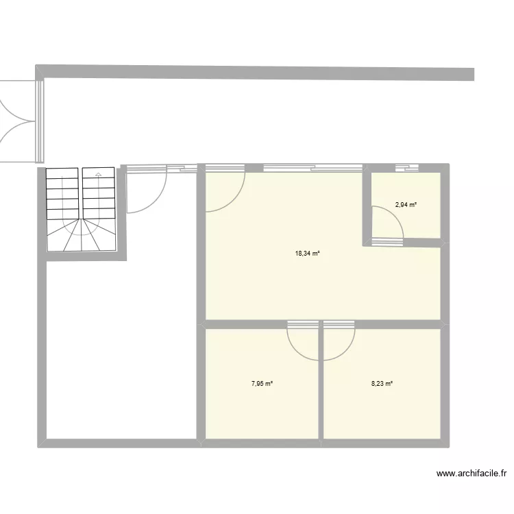 Mi casita. Plano de 4  y 37 m²