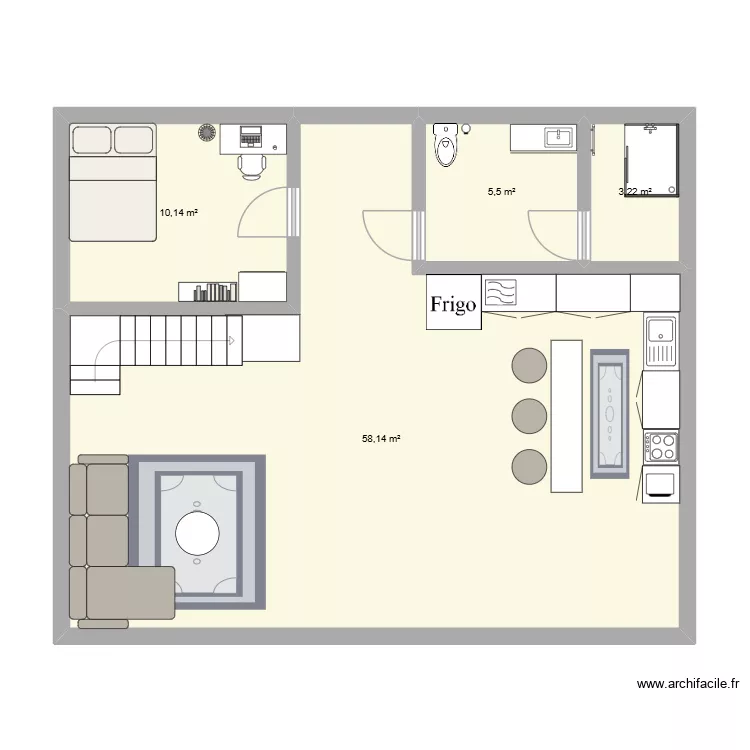 plano. Plano de 4 y 77 m² plano. Plano de 4 y 77 m²