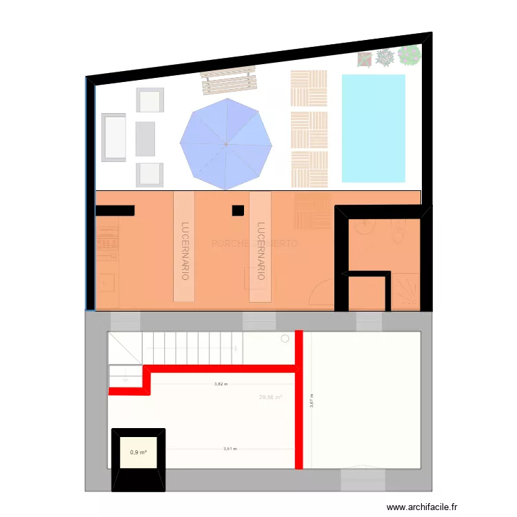 PLANTA BAJA APTO. A   (IZQUIERDA)   ENTREPLANTA. Plano de 