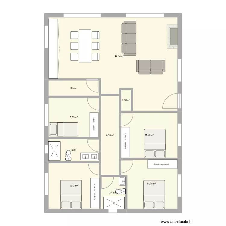 Plano 8 casa de pueblo. Plano de 10 Habitaciones y 104 m² Plano 8 casa de pueblo. Plano de 10 Habitaciones y 104 m²