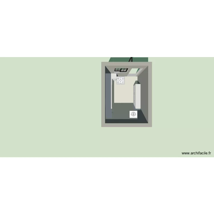 COCINAaa. Plano de 1  y 11 m²