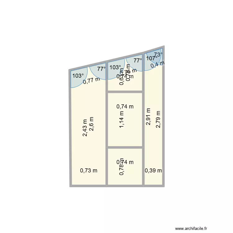 Entramado vertical de frente. Plano de 