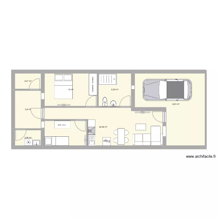 vivienda. Plano de 7 y 74 m² vivienda. Plano de 7 y 74 m²