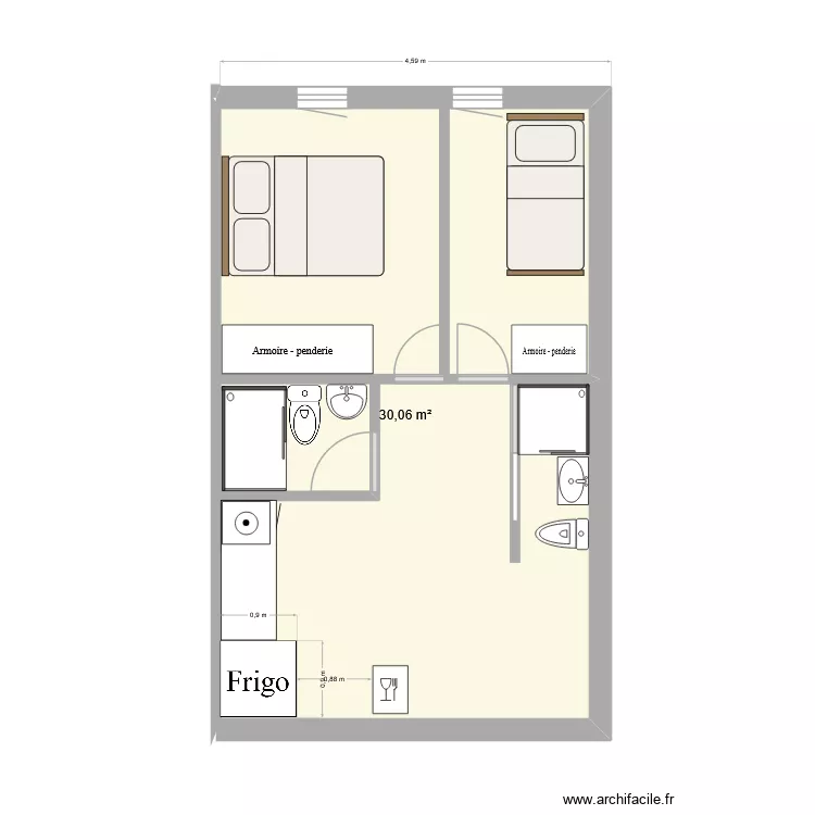 Gloriette_AIT_01. Plano de 1 y 30 m² Gloriette_AIT_01. Plano de 1 y 30 m²