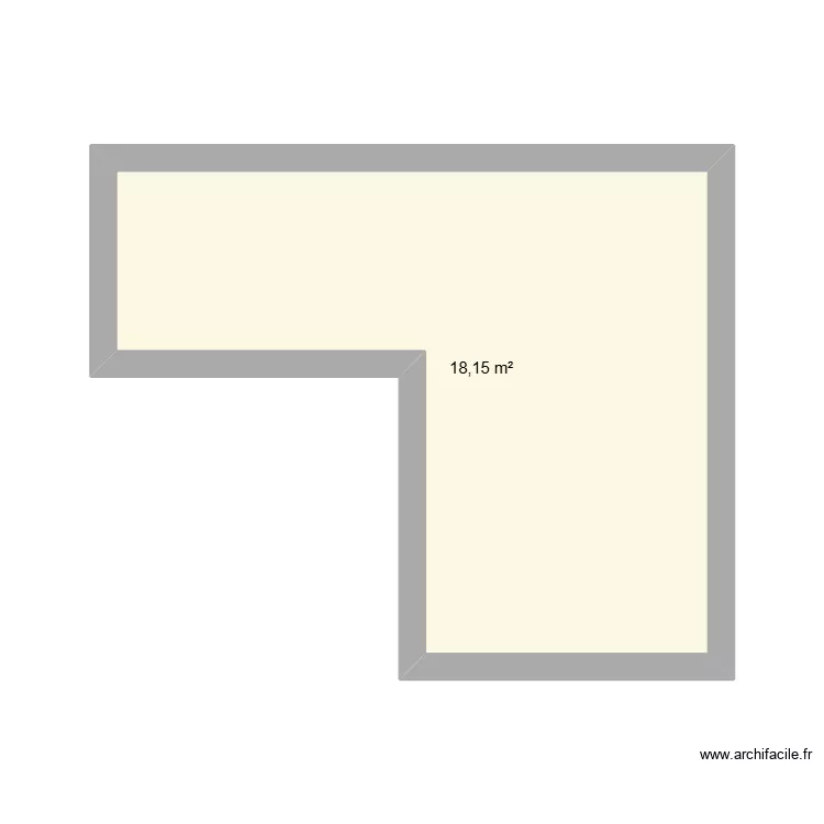 Casa. Plano de 1  y 18 m²