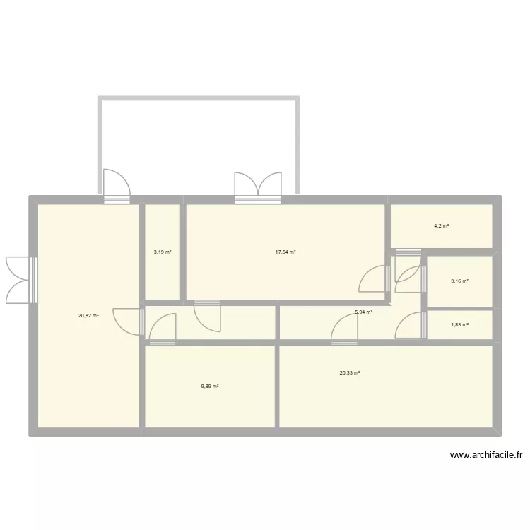 Spa1. Plano de 9  y 87 m²