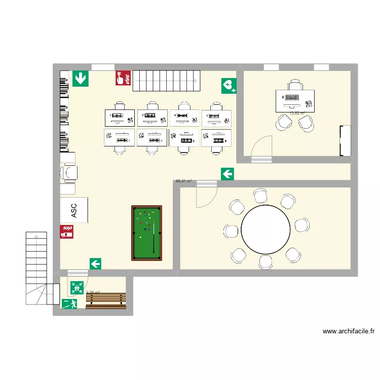 planta adalt. Plano de planta adalt. Plano de