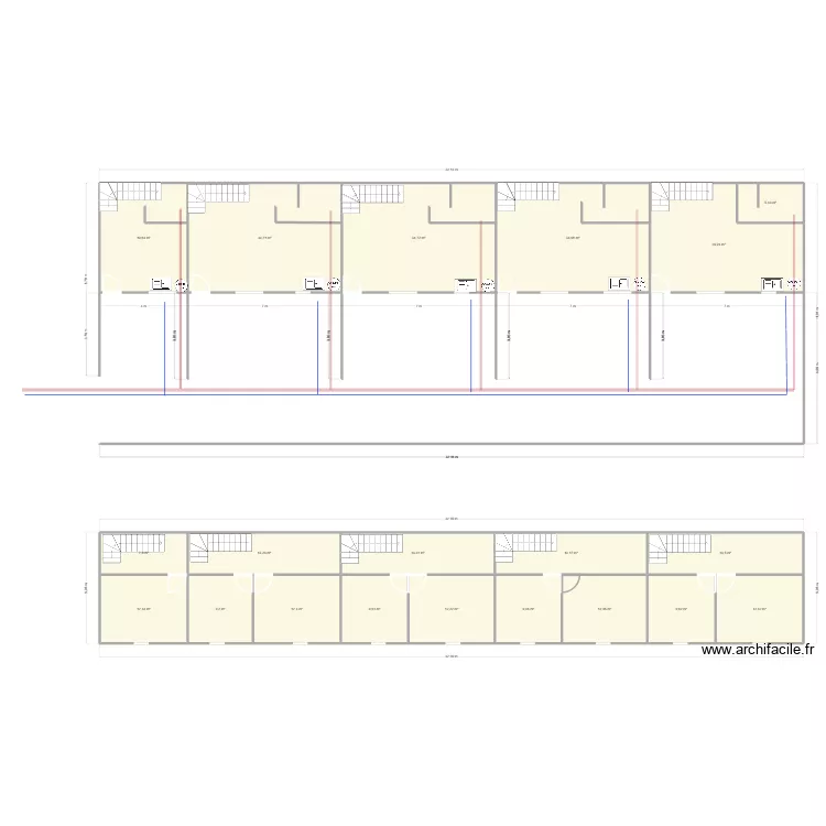 departamentos. Plano de 20  y 319 m²