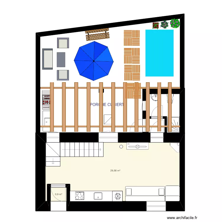 PLANTA BAJA APTO. A   (IZQUIERDA)   JARDIN. Plano de 