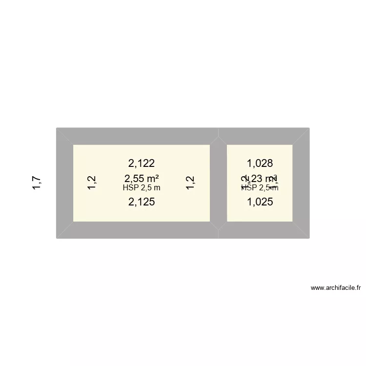 feek1. Plano de 2 y 4 m² feek1. Plano de 2 y 4 m²