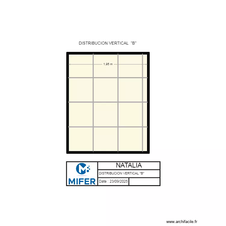NATALIA---- DISTRIBUCION VERTICAL "B". Plano de NATALIA---- DISTRIBUCION VERTICAL "B". Plano de