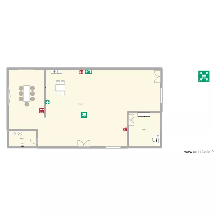 Trabajo seguridad e higiene. Plano de 3 y 199 m² Trabajo seguridad e higiene. Plano de 3 y 199 m²