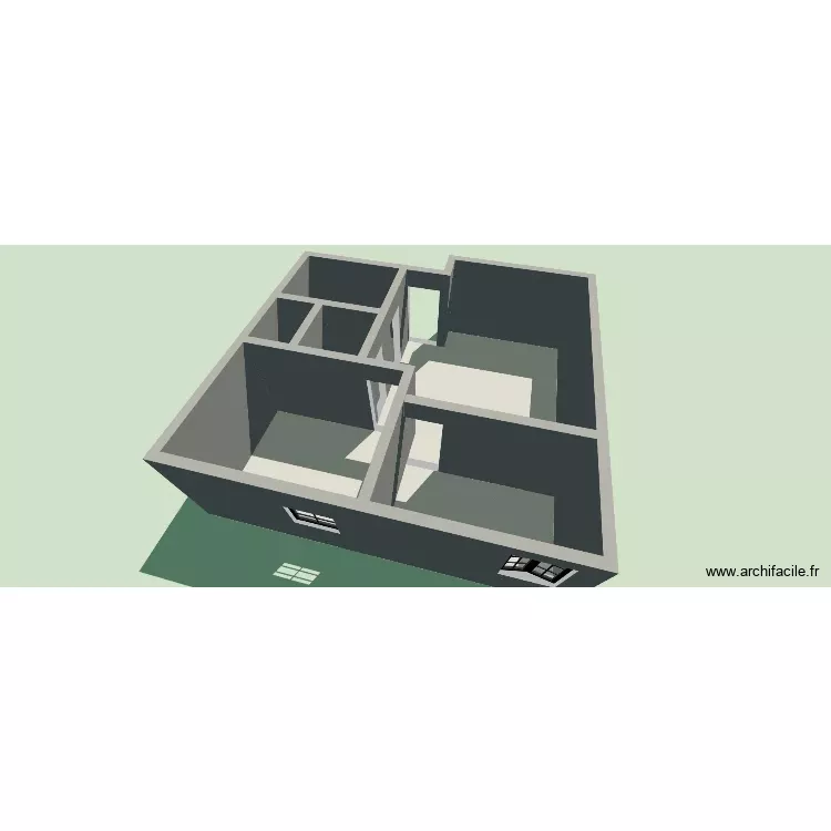 Mi casa inicial. Plano de 5 Habitaciones y 47 m² Mi casa inicial. Plano de 5 Habitaciones y 47 m²