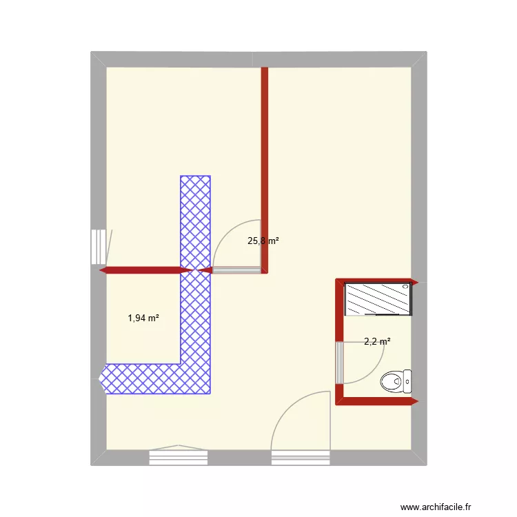 plano bx ctra montseny 53. Plano de 3  y 30 m²