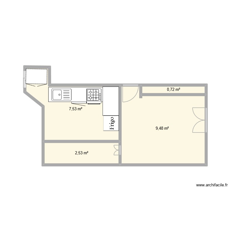 Cociña e salon. Plano de 0 habitación y 0 m2 Cociña e salon. Plano de 0 habitación y 0 m2