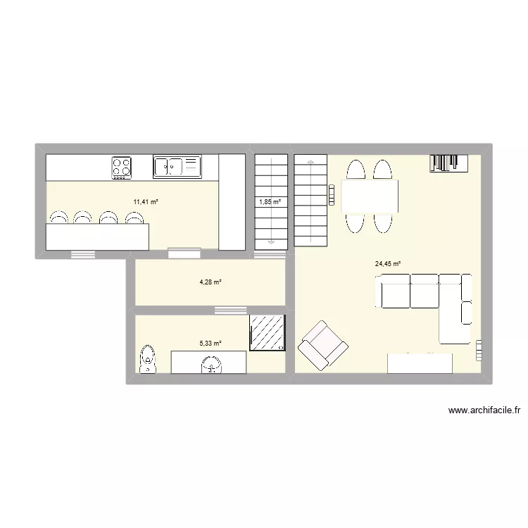 1ra. Plano de 5  y 47 m²