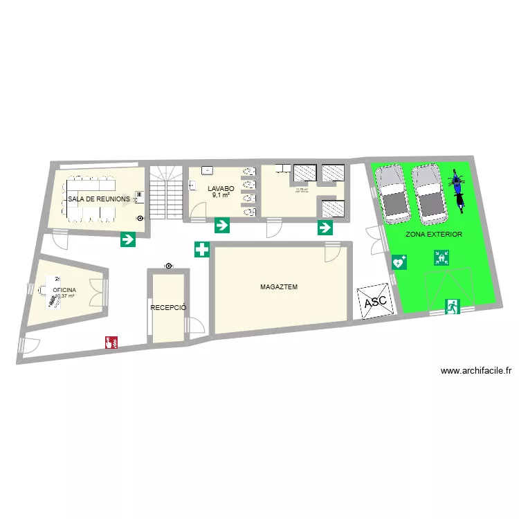 Plànol d’emergència i evacuació. Plano de Plànol d’emergència i evacuació. Plano de