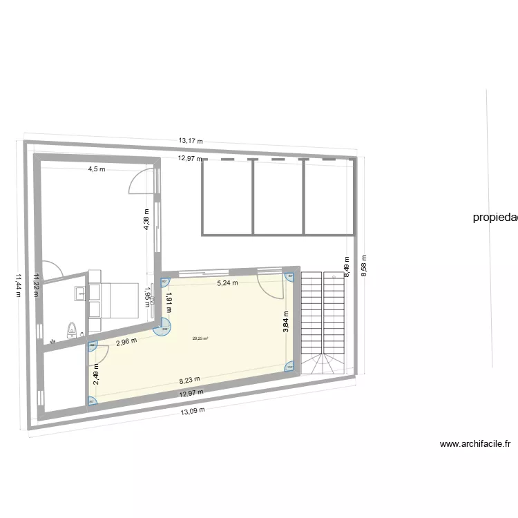 PROYECTO TEPOZTLAN. Plano de 1 y 29 m² PROYECTO TEPOZTLAN. Plano de 1 y 29 m²