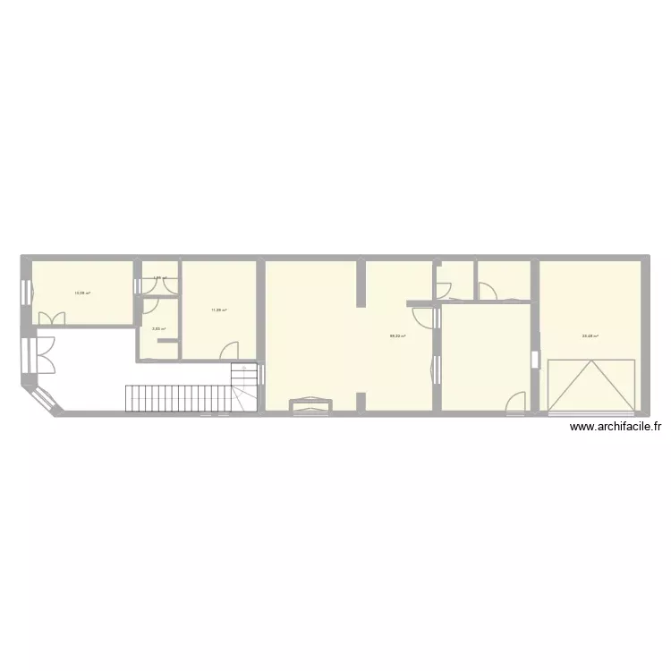 casa 2 PB. Plano de 6 Habitaciones y 110 m² casa 2 PB. Plano de 6 Habitaciones y 110 m²