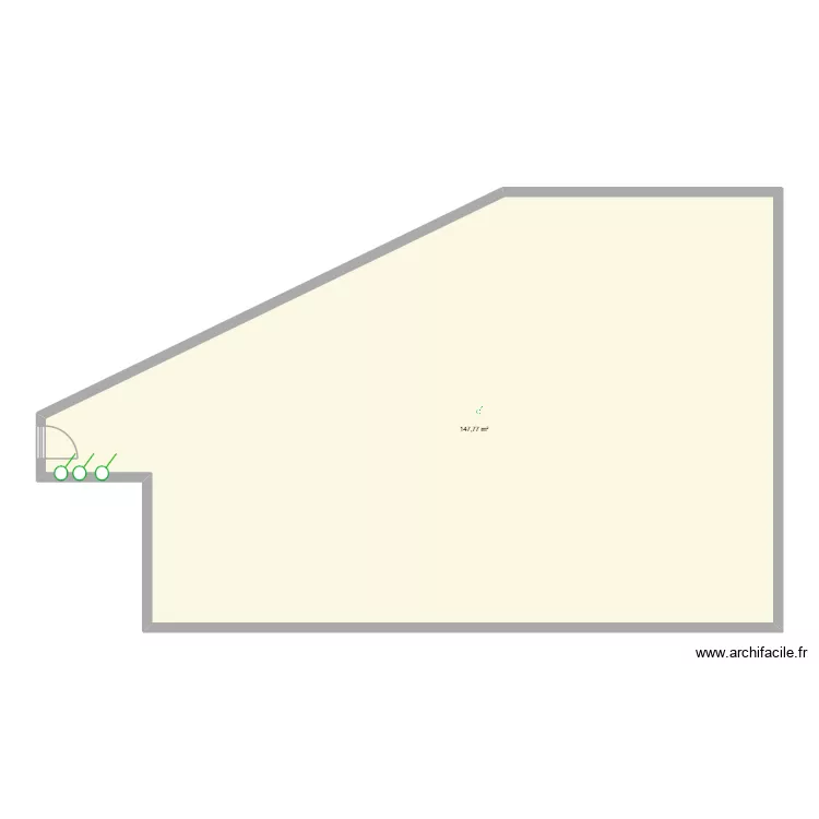 insilla. Plano de 1  y 148 m²