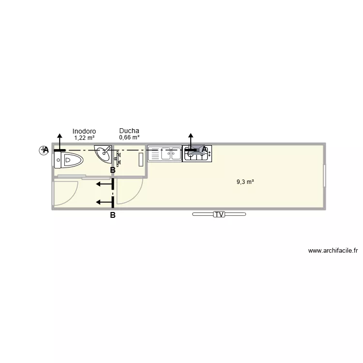 DEP MATAMOROS. Plano de 3 Habitaciones y 11 m² DEP MATAMOROS. Plano de 3 Habitaciones y 11 m²