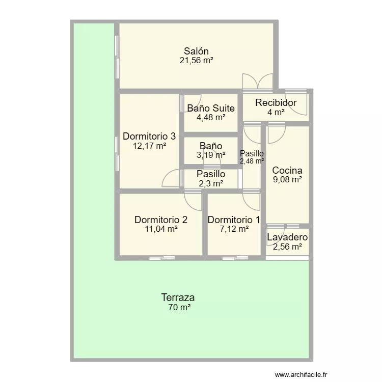camino de albero 21. Plano de 12  y 150 m²