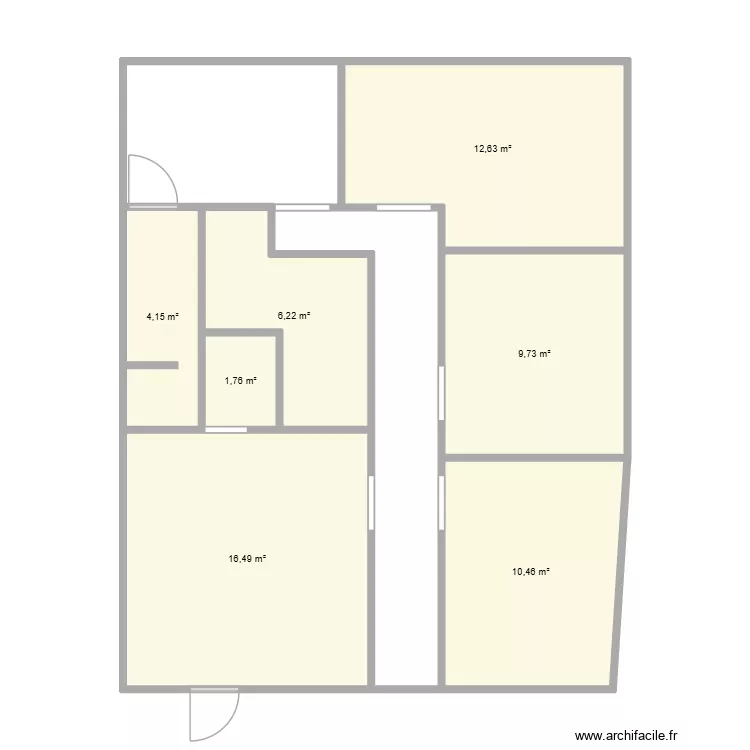 sial. Plano de 7 y 61 m² sial. Plano de 7 y 61 m²