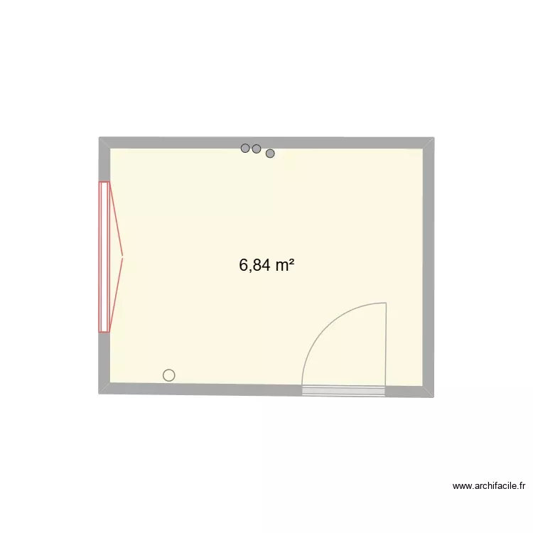 cuina. Plano de 1 Sala y 7 m² cuina. Plano de 1 Sala y 7 m²
