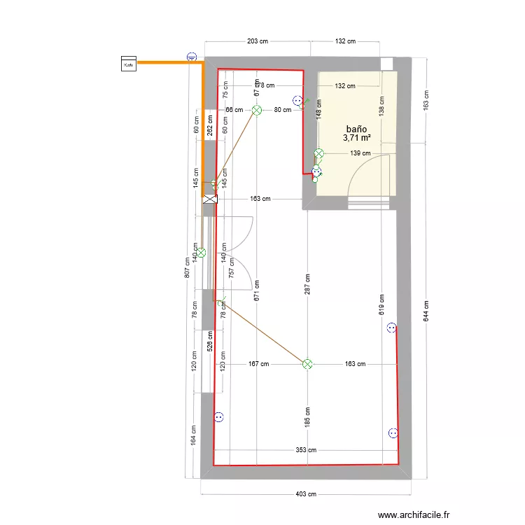 monoambiente. Plano de 