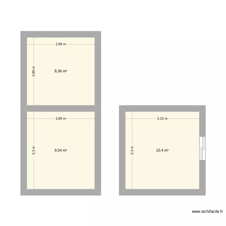 plano de mi casa. Plano de 3  y 28 m²