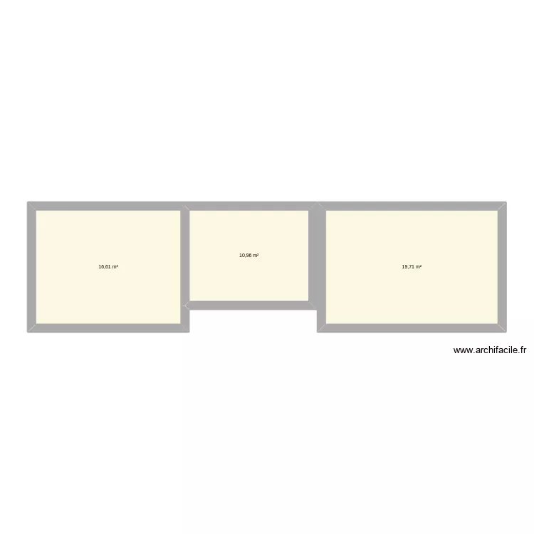 mi casaa. Plano de 3  y 47 m²