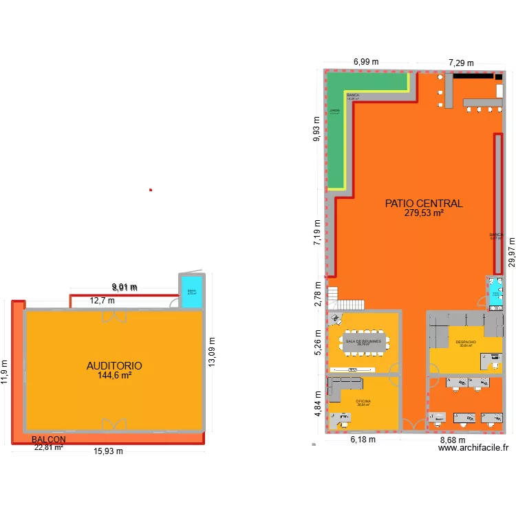 local comunal. Plano de 11  y 586 m²