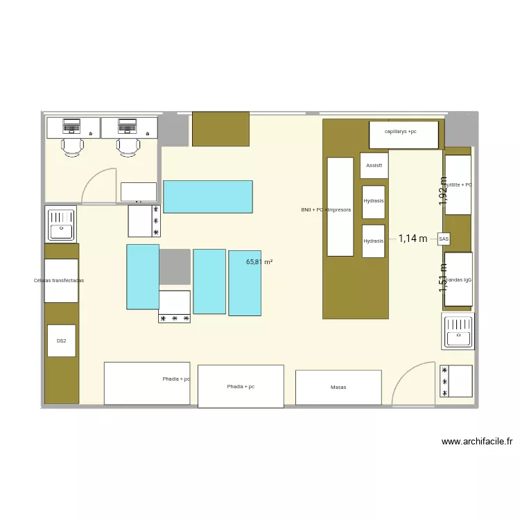 laboratorio 3. Plano de 1  y 66 m²