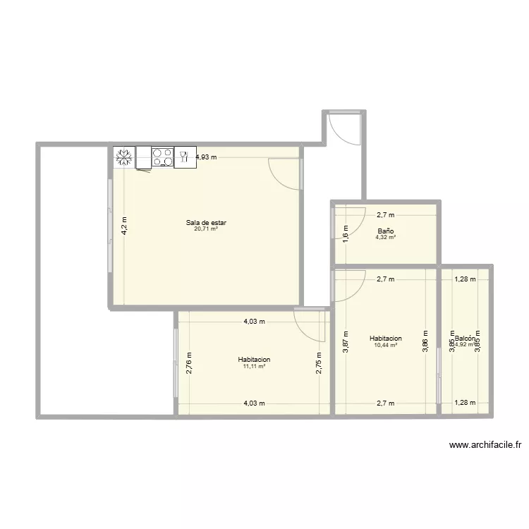 Portal 1 &aacute;tico A. Plano de 