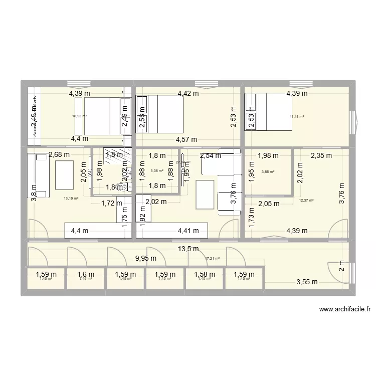 la palma. Plano de 14  y 108 m²