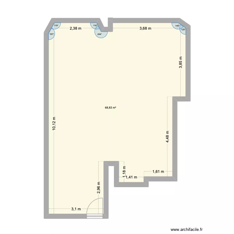 villanueva 1. Plano de 1 y 69 m² villanueva 1. Plano de 1 y 69 m²