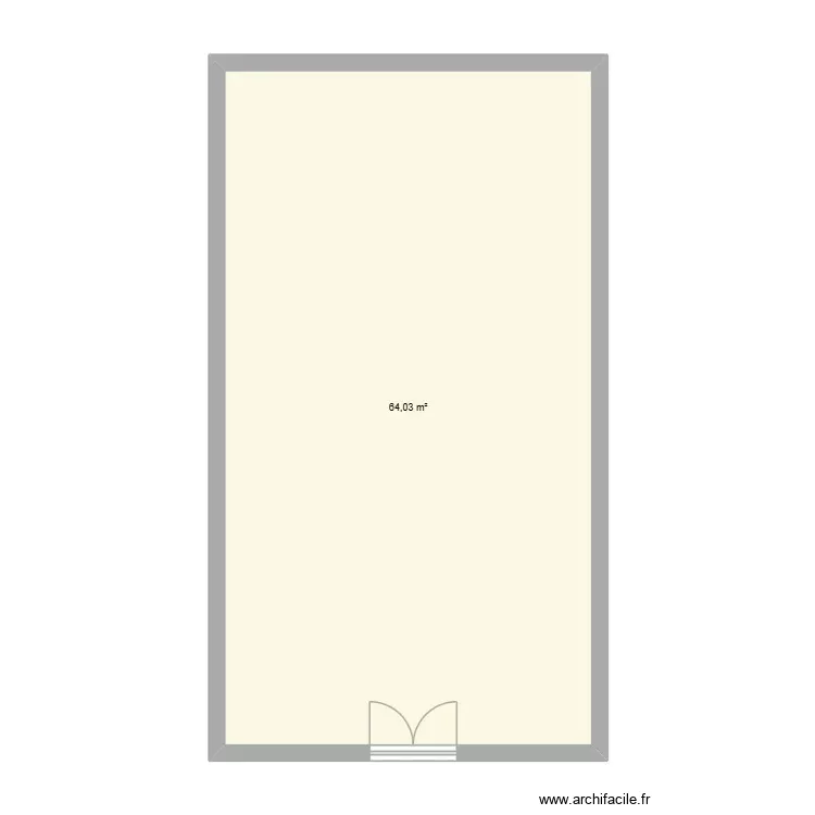 Plan. Plano de 1 Sala y 64 m² Plan. Plano de 1 Sala y 64 m²